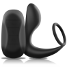 BLACKandSILVER - MASAJEADOR ANAL CONTROL REMOTO SILICONA RECARGABLE NEGRO