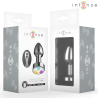 INTENSE - PLUG ANAL TALLA M DE METAL VIBRADOR CON LUCES LED MULTICOLOR Y CONTROL REMOTO