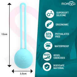 MORESSA - OSIAN ONE ENTRENAMIENTO SUELO PELVICO 51gr PREMIUM SILICONA TURQUESA
