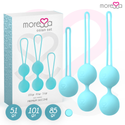 MORESSA - OSIAN SET Osian One 51 Gr - Osian Two 101 Gr - Osian Three 85 gr PREMIUM SILICONA TURQUESA