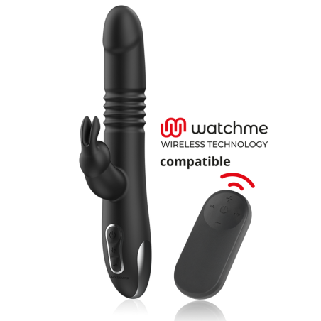 BLACKandSILVER - KENJI VIBRADOR RABBIT UP and DOWN MANDO CONTROL REMOTO WATCHME