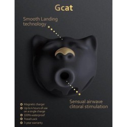 G-VIBE - GCAT MYSTIC SUCCIONADOR DE CLÍTORIS NEGRO