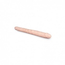 Dildo Doble Flexible Silicona Natural 40 cm