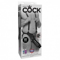 Arnés con Suspensión y Dildo Doble 11 - Color Negro