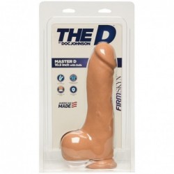 Dildo Master D con Testículos 10.5 Firmskyn Vanilla