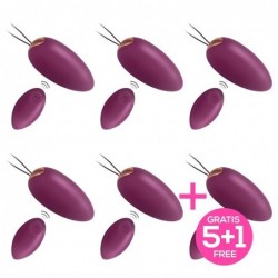 Pack 5+1 Garland Huevo Vibrador Control Remoto