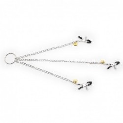 Pinzas para Pezones y Clitoris con Cadena Metal