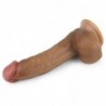 Dildo Nature 8 Silicona Líquida Marrón