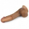 Dildo Nature 8 Silicona Líquida Marrón