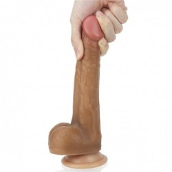 Dildo Nature 8 Silicona Líquida Marrón
