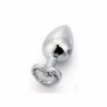 Plug Anal con Joya de Corazón Blanco Talla S