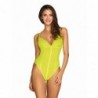 Neonia Bodysuit con Cremallera Amarillo Neón