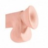 3D Dildo Triple Densidad con Testículos Plus 7.5 Natural
