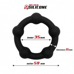 Anillo para el Pene Silicona Sólida 3.5 cm Negro