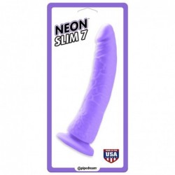 Neon Dildo Slim 7 Púrpura