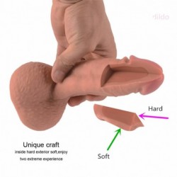 Dildo Silicona Doble Densidad Ercules 22 cm