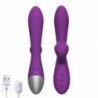 No. Eighteen Vibrador y Succionador con Función Oscilante/Finger USB Magnético Silicona Púrpura