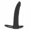 Dildo Anal con Doble Anillo Negro