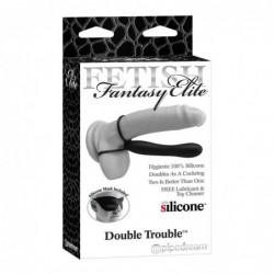 Fetish Fantasy Elite Double Trouble Dildo con Correa Negro