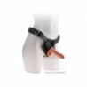 Dildo Triple Densidad con Testículos 6.5 Caramelo