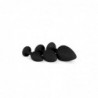 Set 3 Plug Anal con Cristal Silicona Negro