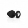 Set 3 Plug Anal con Cristal Silicona Negro
