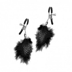 inzas para Pezones con Plumas Negro