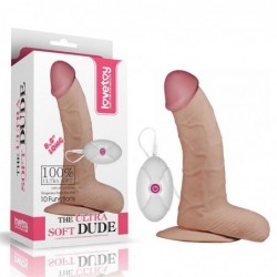 Dildo The Ultra Soft Dude con Vibración 8.8 Natural