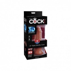 Dildo Triple Densidad 6 Caramelo