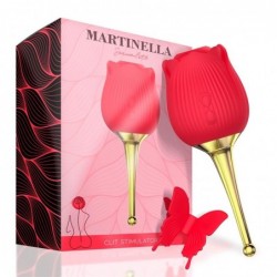 Martinella Estimulador de Clítoris  y Vibrador de Punto Hot Red