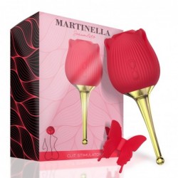 Martinella Estimulador de Clítoris  y Vibrador de Punto Hot Red