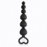 Clyde Plug Anal con Bolas con Aro de Fácil Extracción Silicona Negro