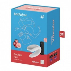 Double Fun Vibrador para Parejas con APP y Control Remoto Blanco