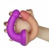 Dildo Doble 12.5 Silicona Líquida Natural y Púrpura