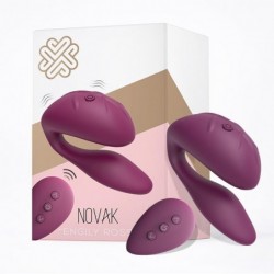 Novak Vibrador para Parejas Control Remoto USB Púrpura