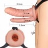 Arnés con Doble Pene Hueco y Vibración