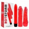 Kit Dildo y Vibrador Hers Dildo Kit Rojo