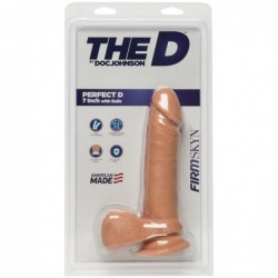 Dildo Perfect D con Testículos 7 Firmskyn Vainilla