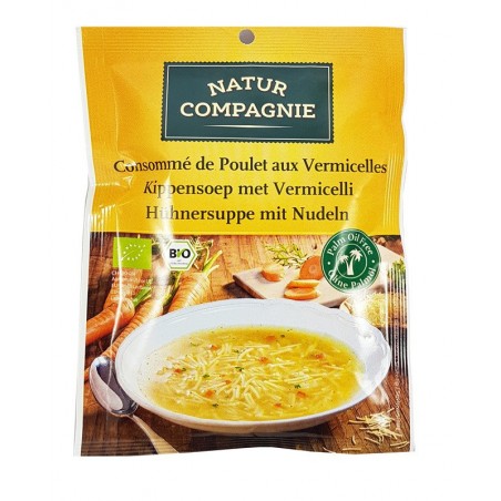 SOPA DE POLLO CON FIDEOS BIO  80GR
