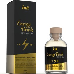 INTT MASSAGE and ORAL SEX - GEL DE MASAJE CON SABOR A BEBIDA ENERGETÍCA Y EFECTO CALOR