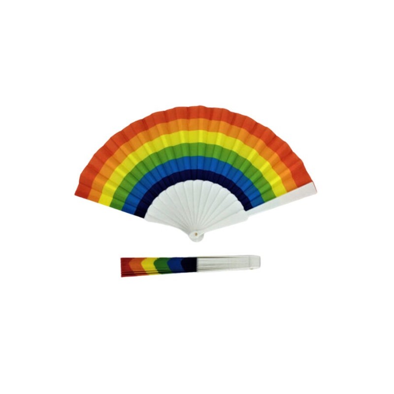 PRIDE - ABANICO MADERA BANDERA ARCOÍRIS PRIDE - ABANICO MADERA BANDERA ARCOÍRIS