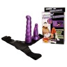 BAILE - ARNÉS ANAL Y VAGINAL FEMENINO LILA PUNTO G 17 CM
