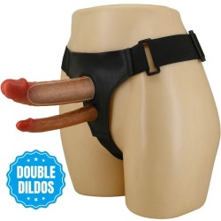 PRETTY LOVE - KEAVEN HARNESS BRIEFS UNIVERSAL and COMFORTABLE DOBLE DILDO