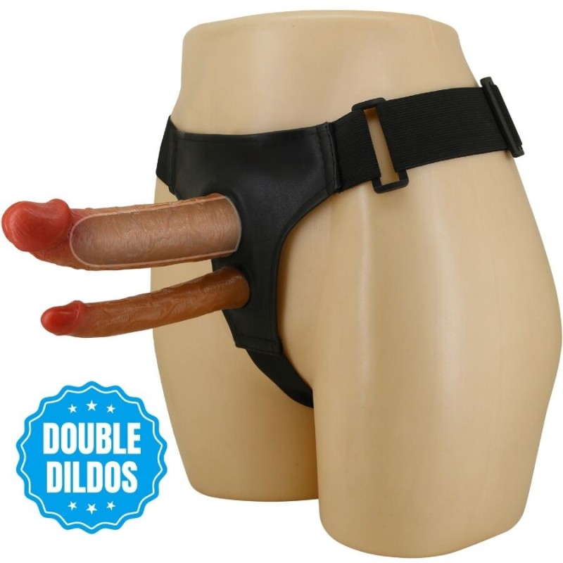 PRETTY LOVE - KEAVEN HARNESS BRIEFS UNIVERSAL and COMFORTABLE DOBLE DILDO