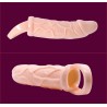 BAILE - FUNDA EXTENSORA PENE CON VIBRACIÓN Y STRAP PARA TESTÍCULOS 13.5 CM