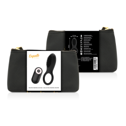 COQUETTE CHIC DESIRE - ANILLO VIBRADOR CONTROL REMOTO RECARGABLE NEGRO - GOLD