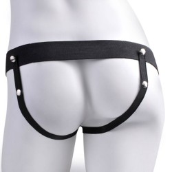 FETISH FANTASY SERIES - ARNÉS AJUSTABLE PENE REALÍSTICO CON TESTÍCULOS RECARGABLE Y VIBRADOR 17.8 CM