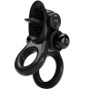 PRETTY LOVE - PASSIONATE RING DOBLE ANILLO VIBRADOR ESTIMULADOR CLÍTORIS NEGRO