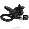 PRETTY LOVE - PASSIONATE RING DOBLE ANILLO VIBRADOR ESTIMULADOR CLÍTORIS NEGRO