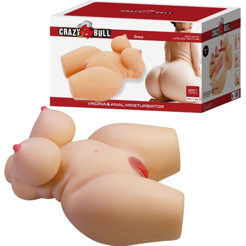 CRAZY BULL - GRACE TORSO FEMENINO REALISTA VAGINA Y ANAL 7.5 KG CRAZY BULL - GRACE TORSO FEMENINO REALISTA VAGINA Y ANAL 7.5 KG